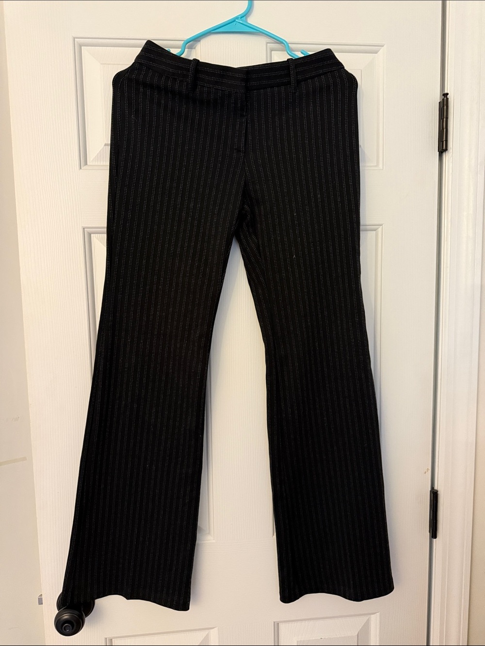 Express Women's Black Pinstripe Bootcut Pants